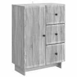 vidaXL Bufet cu sertar Sonoma gri 66 x 34,5 x 90 cm Lemn prelucrat 893941