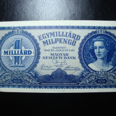UNGARIA 1 MILIARD MILPENGO 1946 AUNC- / XF +