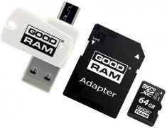 Card de memorie Goodram 64GB MicroSDXC Clasa 10 UHS-I + Adaptor foto