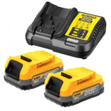 Kit DeWalt DCB1102E2 Statie incarcare + 2 x acumulatori 2 Ah POWERSTACK