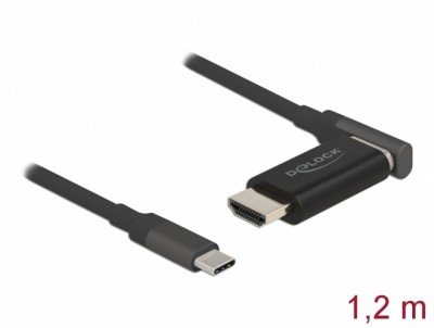 Cablu USB Type-C la HDMI 4K60Hz magnetic 1.2m, Delock 66685 foto