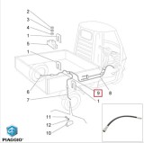 Conducta hidraulica frana spate stanga intermediara originala Ape 50 - Ape Mix 50 - Ape Car Diesel - Ape Poker - Ape TM 703
