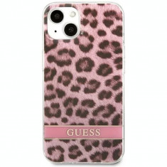 Husa Guess Leopard Case pentru iPhone 13 Roz foto