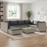Cumpara ieftin 9 buc. Set de lounge din ratan cu perne GENDT Ratan Natural