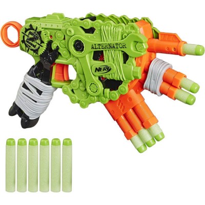 Blaster Nerf Zombie Strike Alternator cu 12 proiectile foto
