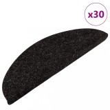 Gossi covorase scara autoadezive 30 buc negru 56x17x3 cm