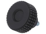 Buton Reglare Negru &Oslash;31mm M6 10mm H24mm