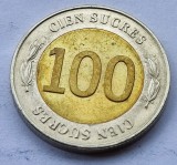 388. Moneda Ecuador 100 sucres 1997 (70th Anniversary - Central Bank)