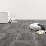 Plăci de pardoseală autoadezive, PVC, 5,11 m&sup2;, negru, cu model, vidaXL