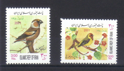 IRAN 2001, Fauna, Pasari, serie neuzată, MNH foto