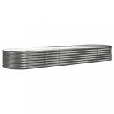 Cumpara ieftin Strat inaltat gradina gri 296x80x36cm otel galvanizat