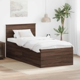 Cumpara ieftin Cadru de pat Stejar inchis 75 x 190 cm Lemn prelucrat