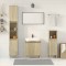 Gossi set mobilier de baie, 3 piese, stejar sonoma, lemn prelucrat