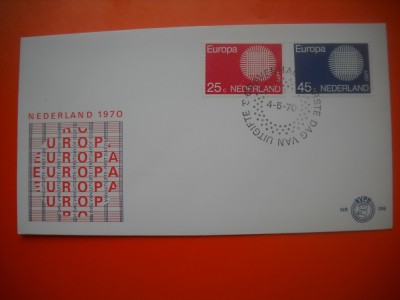 HOPCT PLIC FDC S NR 419 OLANDA 1970 -EUROPA CEPT foto