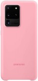 Husa de protectie Samsung pentru Galaxy S20 Ultra, Silicone Cover, Roz