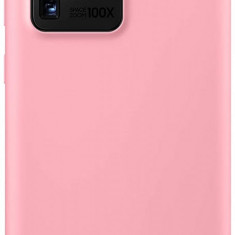 Husa de protectie Samsung pentru Galaxy S20 Ultra, Silicone Cover, Roz