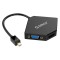 Adaptor 3in1 Mini DisplayPort / Thunderbolt la HDMI / VGA / DVI, compatibil laptop Apple Macbook, iMac, Lenovo s.a
