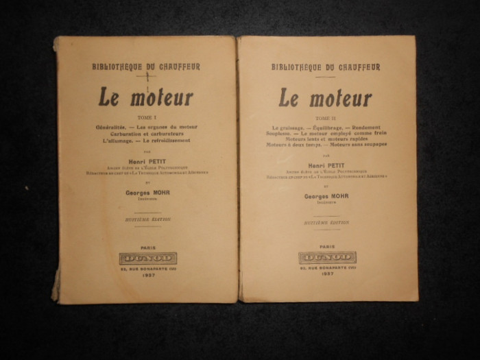 HENRI PETIT - LE MOTEUR 2 volume (1937)