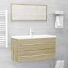 VidaXL Set mobilier baie, 2 piese, stejar Sonoma, PAL 804848