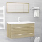 Set mobilier baie, 2 piese, stejar Sonoma, PAL