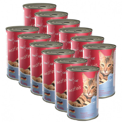 Conserva BEWI CAT Meatinis SOMON 12 x 400 g foto