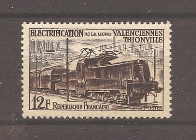 Franta 1955 - Electrificarea Căilor Ferate, MNH foto