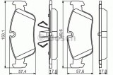 Set placute frana,frana disc BMW Seria 3 (E90) (2005 - 2011) BOSCH 0 986 495 276