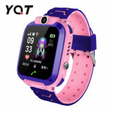 Cumpara ieftin Ceas Smartwatch Pentru Copii YQT Q12W cu Functie Telefon, Localizare GPS, Istoric traseu, Apel de Monitorizare, Camera, Joc Matematic, Roz, Cartela SI