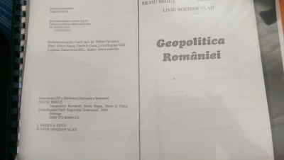 Geopolitica Romaniei xerox S.Negut,V.Cucu,L.Vlad 2004 foto