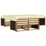 vidaXL Set de canapele de exterior cu pernă 7 pcs Natural și Crem 3383463