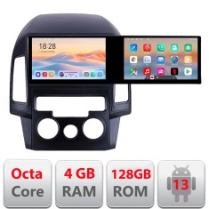 Navigatie Hyundai I30 2009-2012 clima manuala Kit-i30ac Edotec 2 ecrane 8 core 4+128 21.6 inch Incell android Wifi 5Ghz gps internet et GPS WIF CarSto