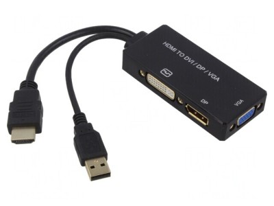 Convertor DisplayPort la HDMI cu USB 0,2m foto