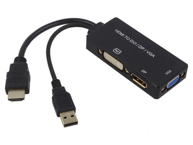 Convertor DisplayPort la HDMI cu USB 0,2m