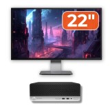 Pachet Calculator Second Hand HP ProDesk 400 G5 SFF, Intel Core i3-8100 3.60GHz, 8GB DDR4, 500GB SATA + Monitor 22&amp;quot; NewTechnology Media