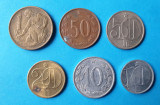 Moneda veche Cehoslovacia Lot x 6 piese - valori diferite, Europa, Alpaca