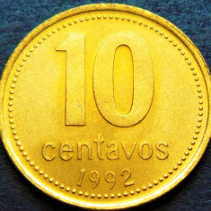 Moneda 10 CENTAVOS - ARGENTINA, anul 1992 * cod 3725 B = UNC luciu de batere