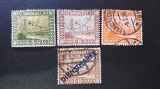 Regiunea Saar Teritoriul Saargebiet 1921-1923 Mină de Cărbune și Timbru de Serviciu Dienstmarke Lot 4 Timbre Ștampilate Saarbr&uuml;cken - OREF1