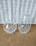 Lot de 2 vaze mici cristal