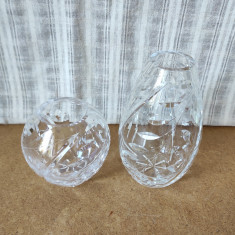 Lot de 2 vaze mici cristal