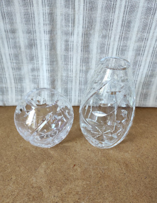Lot de 2 vaze mici cristal foto