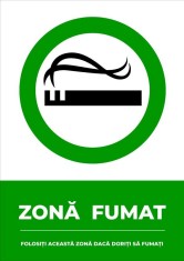 Zona fumat foto
