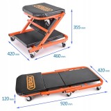 Pat taburet 2in1 pentru atelier 150kg din piele ecologica SN6711