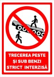 Indicator pentru trecerea peste si sub benzi strict interzisa