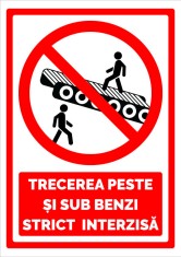 Indicator pentru trecerea peste si sub benzi strict interzisa foto