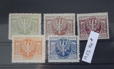 TS23 - Timbre serie Polonia - 1923 Nestampilat * foto