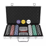Set poker, 300 jetoane, valiza depozitare de aluminiu, Gonga&reg; Multicolor