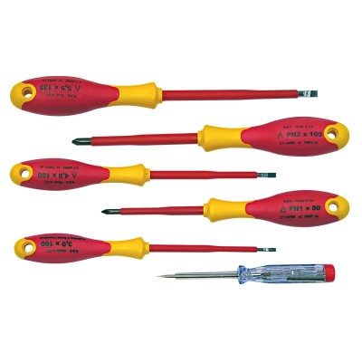 SET SURUBELNITE IZOLATE ABS PLATE SI PH + TESTER - 6P. foto
