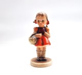 Hummel Goebel scolarita cu cosul figurina portelan # 81 Germania anii &#039;50