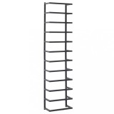 Suport de prosoape, negru, 24x12x96 cm, otel