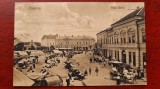 Fagaras-1925-Piata Unirii-Carute,tarabe,animatie-C.P.circ.-RARA, Circulata, Printata, Iasi